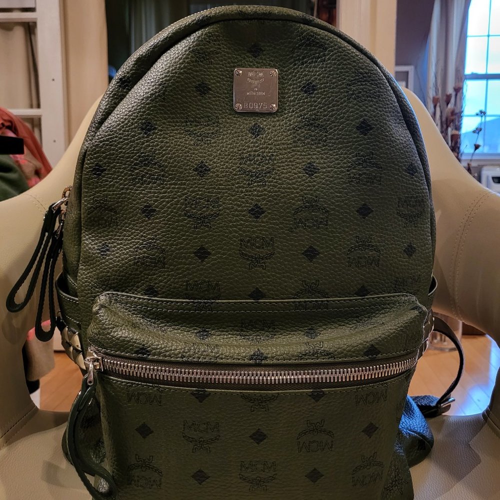 MCM Visetos Medium Stark Backpack Rosin
